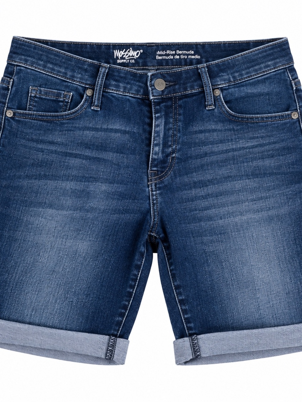 Mossimo Supply Co. Women's Dark Blue Denim Bermuda Shorts size 14
